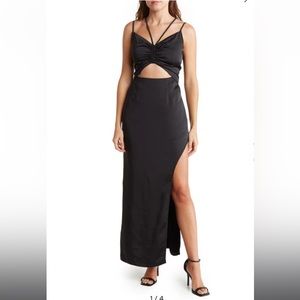 Women's Bonheur D'amour Black Cut-Out/Cinched Maxi Dress from Nordstrom.